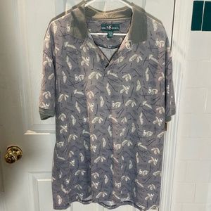 BIG DOGS XL 100% Cotton Patterned Polo Shirt